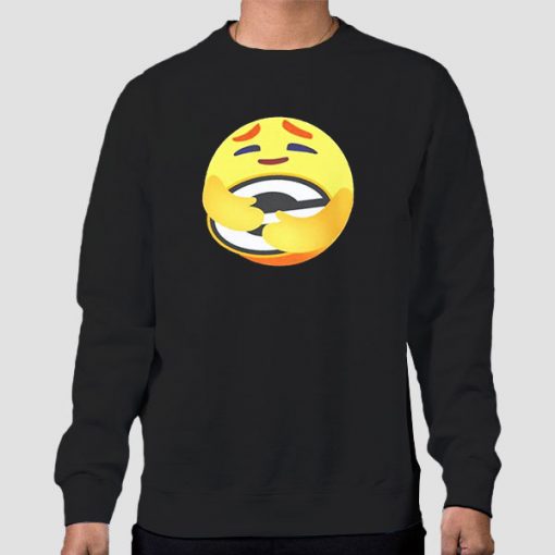 Sweatshirt Black Cute Hug Packers Emoji