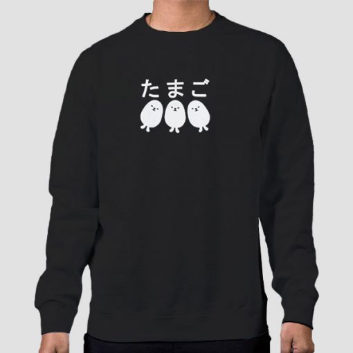 Sweatshirt Black Eggdog Merch Japanese Text