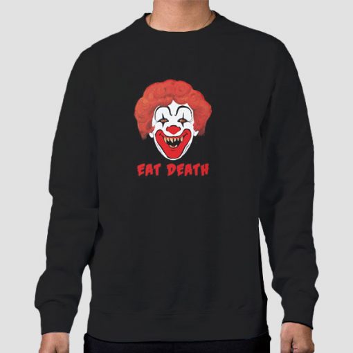 Sweatshirt Black Horror Clown Eat Death