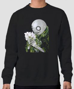 Sweatshirt Black Nier Automata Merchandise Flower Art