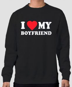 Sweatshirt Black Quotes I Love My Boyfriend