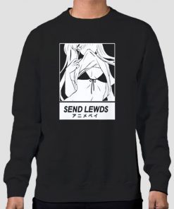 Sweatshirt Black Sexy Send Lewds Ecchi Anime