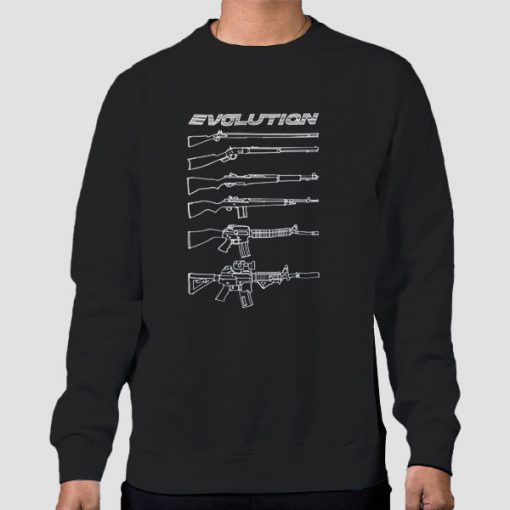 Sweatshirt Black Streetspeed717 Merch Rifle Gun Evolution