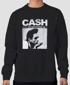 Sweatshirt Black Vintage 90s Johnny Cash