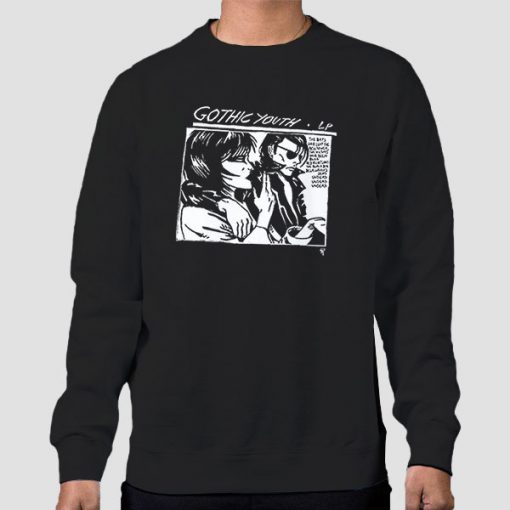 Sweatshirt Black Vintage Cartoon Goth