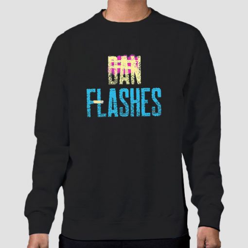 Sweatshirt Black Vintage Graphic Dan Flashes