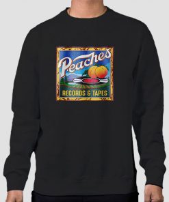 Sweatshirt Black Vintage Logo Records and Tape Peaches