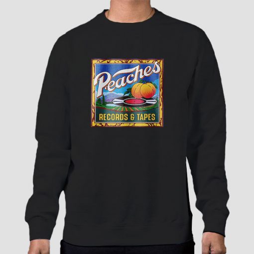 Sweatshirt Black Vintage Logo Records and Tape Peaches