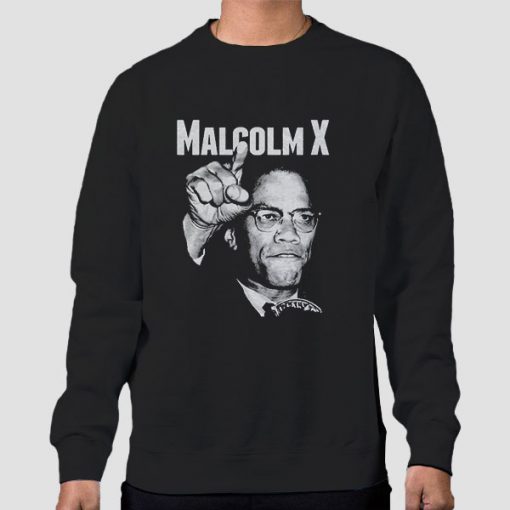 Sweatshirt Black Vintage Pointing Malcolm Xt
