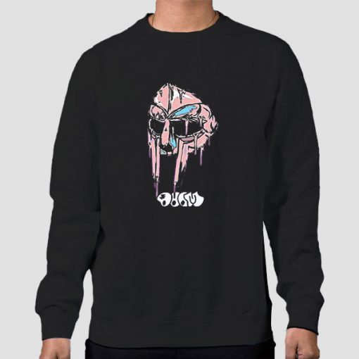 Sweatshirt Black Vintage Printed Mf Doom Sweatshirt