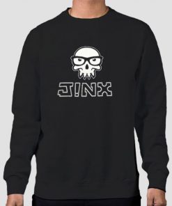 Sweatshirt Black Vintage Skeleton Jinx