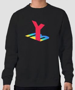 Sweatshirt Black Yub Merch Playstation Logo Parody