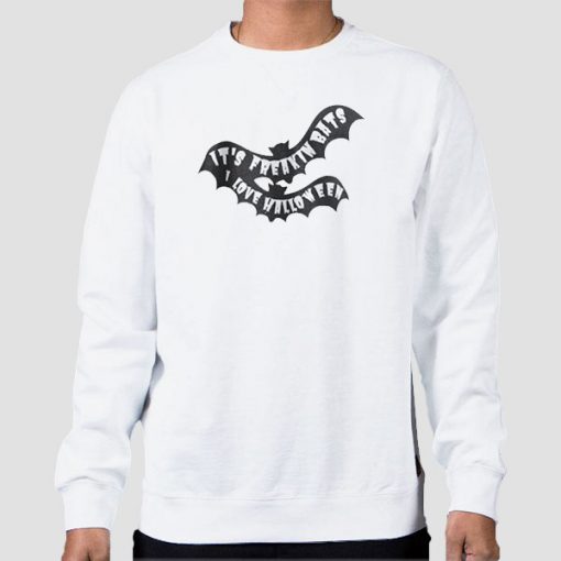 Sweatshirt White Art Graphic Its Freakin Bats