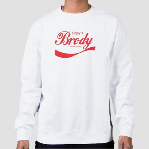 Sweatshirt White Enjoy It Positive Brody Stevens