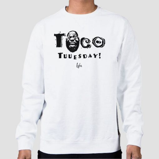 Sweatshirt White Funny Taco Tuesday Shirt