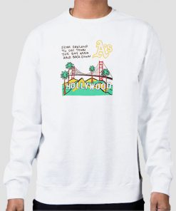 Sweatshirt White Hollywood From Oakland to Sactown