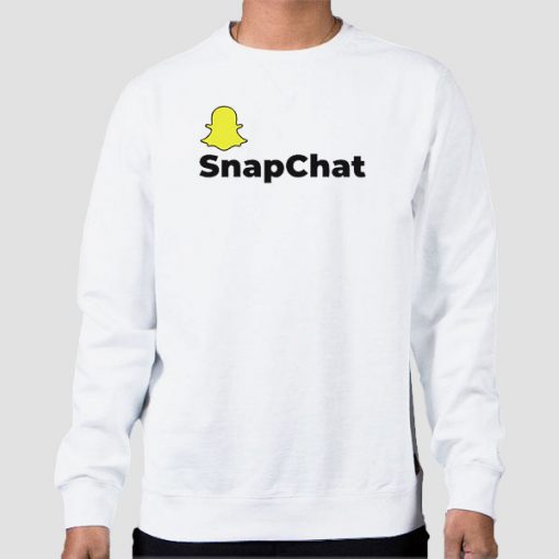 Sweatshirt White Logo Graphic Snapchat