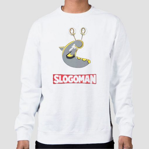 Sweatshirt White Slogoman Merch Logo