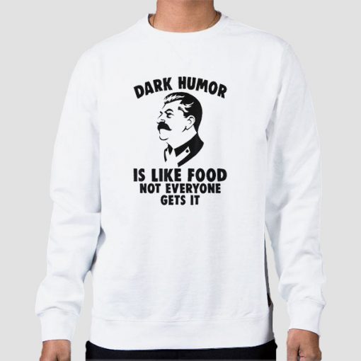 Sweatshirt White Stalin Dark Humor