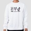 Vintage Peace Love Tiktok Sweatshirt