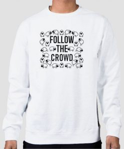 Sweatshirt White Vlog Creations Merch Follow the Crowd