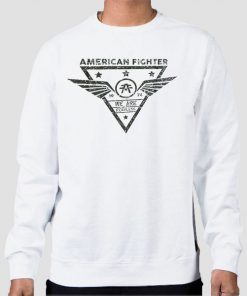 Sweatshirt White We Are Fearless American Fighter