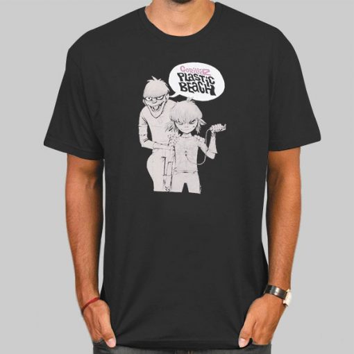 Cartoon Gorillaz Plastic Beach Shirt