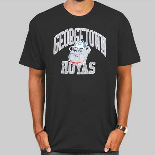 T Shirt Black Hoyas 90s Vintage Georgetown
