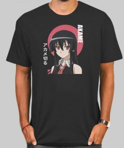T Shirt Black Japanese Anime Merch Akame Ga Kill