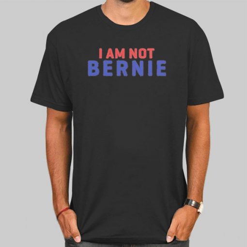 T Shirt Black Parody I Am Not Bernie