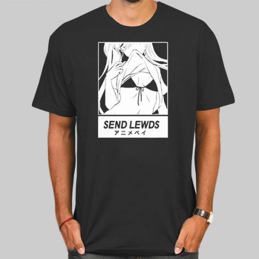 T Shirt Black Sexy Send Lewds Ecchi Anime