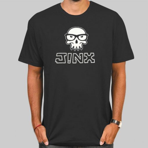 T Shirt Black Vintage Skeleton Jinx