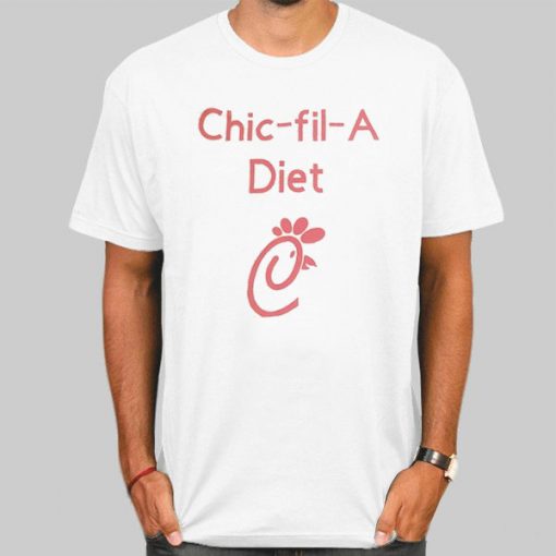 T Shirt White Chickfila Chick Fil a Diet