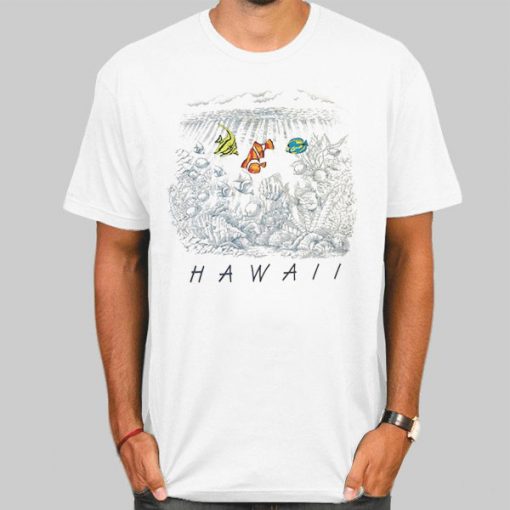 T Shirt White Vintage Clownfish 90s Hawaii