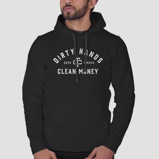 Hoodie Black Classic Dirty Hands Clean Money