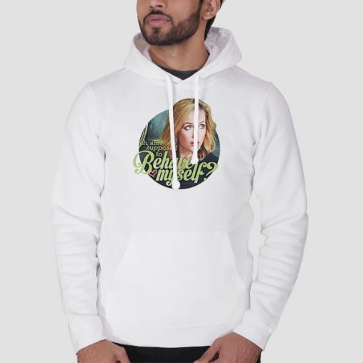 Hoodie White Be Have Myself Gillian Anderson