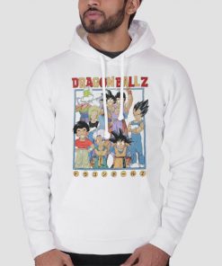 Hoodie White Giant Early Art Super Group Dragonball Z