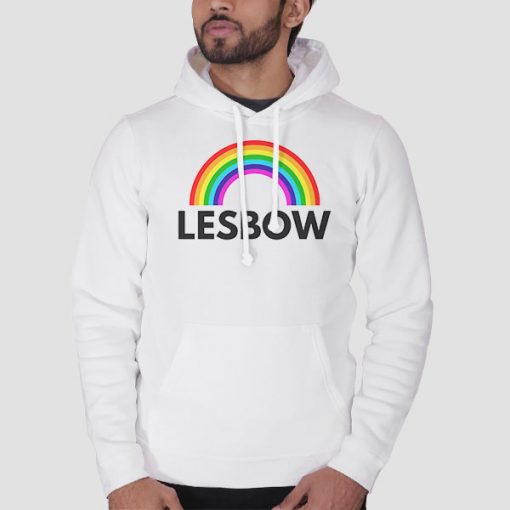 Hoodie White Lesbow Rainbow Lesbian