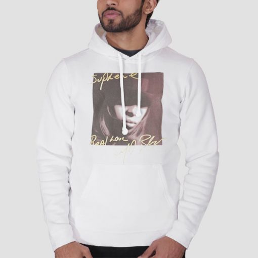 Hoodie White Real Love Mary J Blige