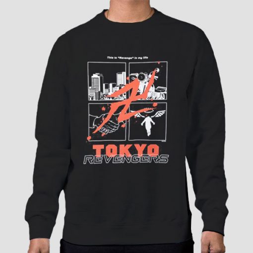 Sweatshirt Black Anime Tokyo Revengers