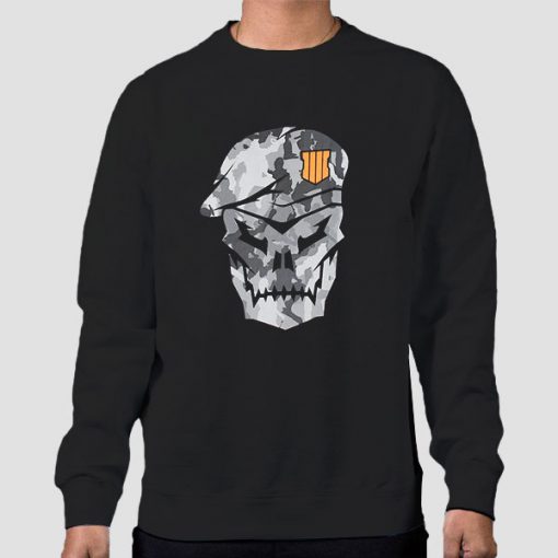 Sweatshirt Black Camo Skull Call of Duty