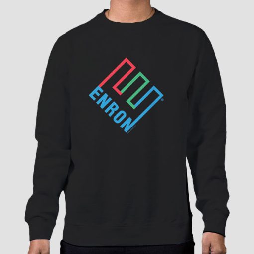 Sweatshirt Black Defunct Finance Logo Enron