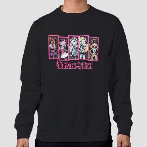 Sweatshirt Black Funny Cutes Monster High
