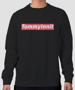 Sweatshirt Black Merch Tommyinnit Red