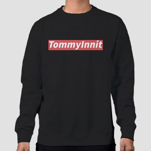 Sweatshirt Black Merch Tommyinnit Red
