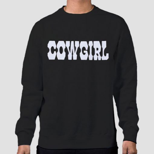 Sweatshirt Black Retro Cowgirl
