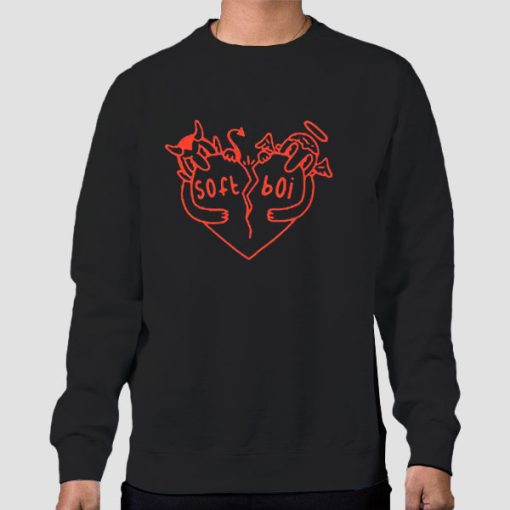 Sweatshirt Black Soft Boi Merch Red Devil