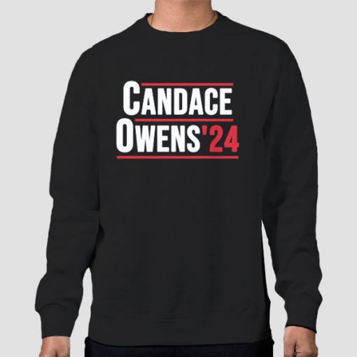 Sweatshirt Black Support Candace Owens for President 2024