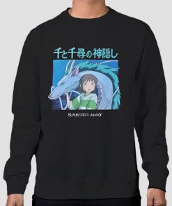 Sweatshirt Black Vintage Anime Spirited Away