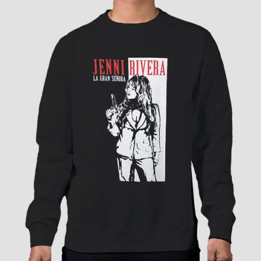 Sweatshirt Black Vintage La Gran Senora Jenni Riveria